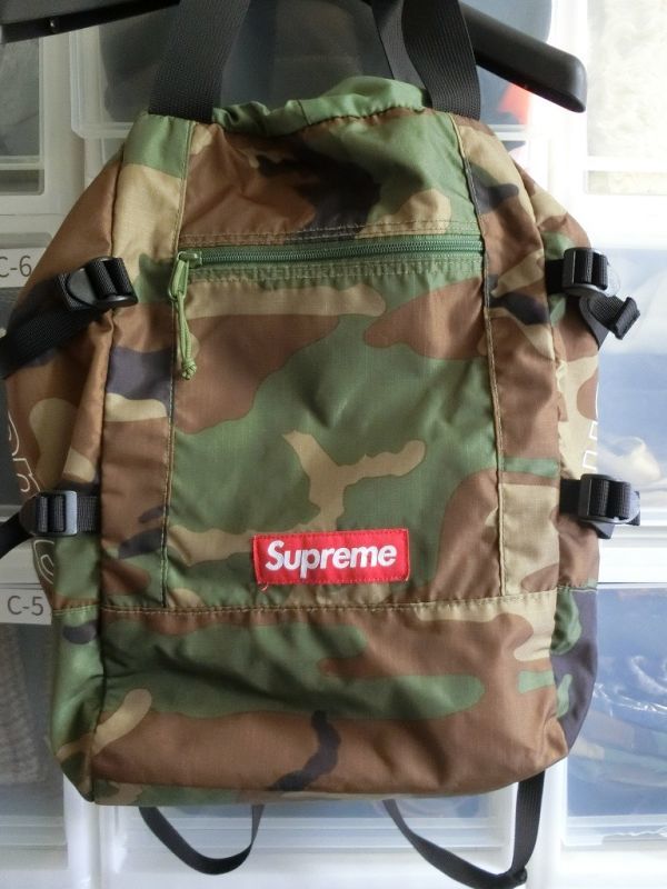 希少 美品】シュプリーム リュック 15ss 迷彩 カモフラ supreme-