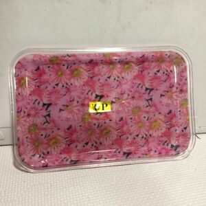 [ used including carriage ] silk tray rectangle PP crystal size 26.5cm×17cm×1.5cm long-term keeping goods *D6003