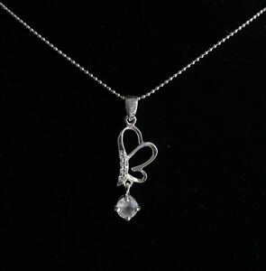  new goods rose quartz . crystal diamond natural stone gem 925 silver necklace pendant Vintage crystal quartz 