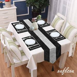  stylish insulation ta with a self-starter 1 sheets +4 pieces set black ... none dining table decoration slip prevention restaurant party circle wash 