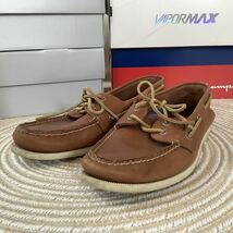 定番デッキシューズ Sperry Top Sider ブラウン 10M 28〜28.5cm相当 本革 レザー ローファー_画像1