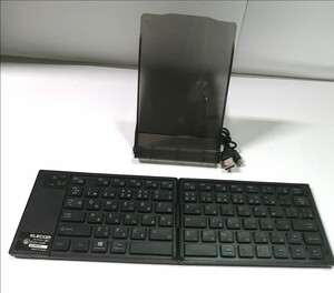 動作確認済 ELECOM TK-FLP01PBK 折りたたみBluetoothキーボード ケース付き