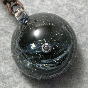 aozora* handmade glass tonbodama * cosmos sphere *2132