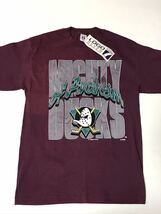 新品 デッドストック★アナハイム マイティダックス MIGHTY DUCKS Tシャツ USA製 LOGO7 ロゴ7 90s NHL アイスホッケー_画像1