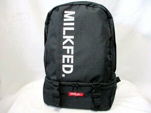 【O569】MILKFED/ミルクフェド◇リュックサック　BK　二層式　訳有　H45cm