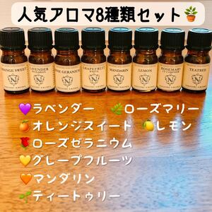 【100%天然精油】夏 ラベンダー オレンジ ローズゼラニウム ティートゥリー 柑橘系 ★エッセンシャルオイル*人気アロマ
