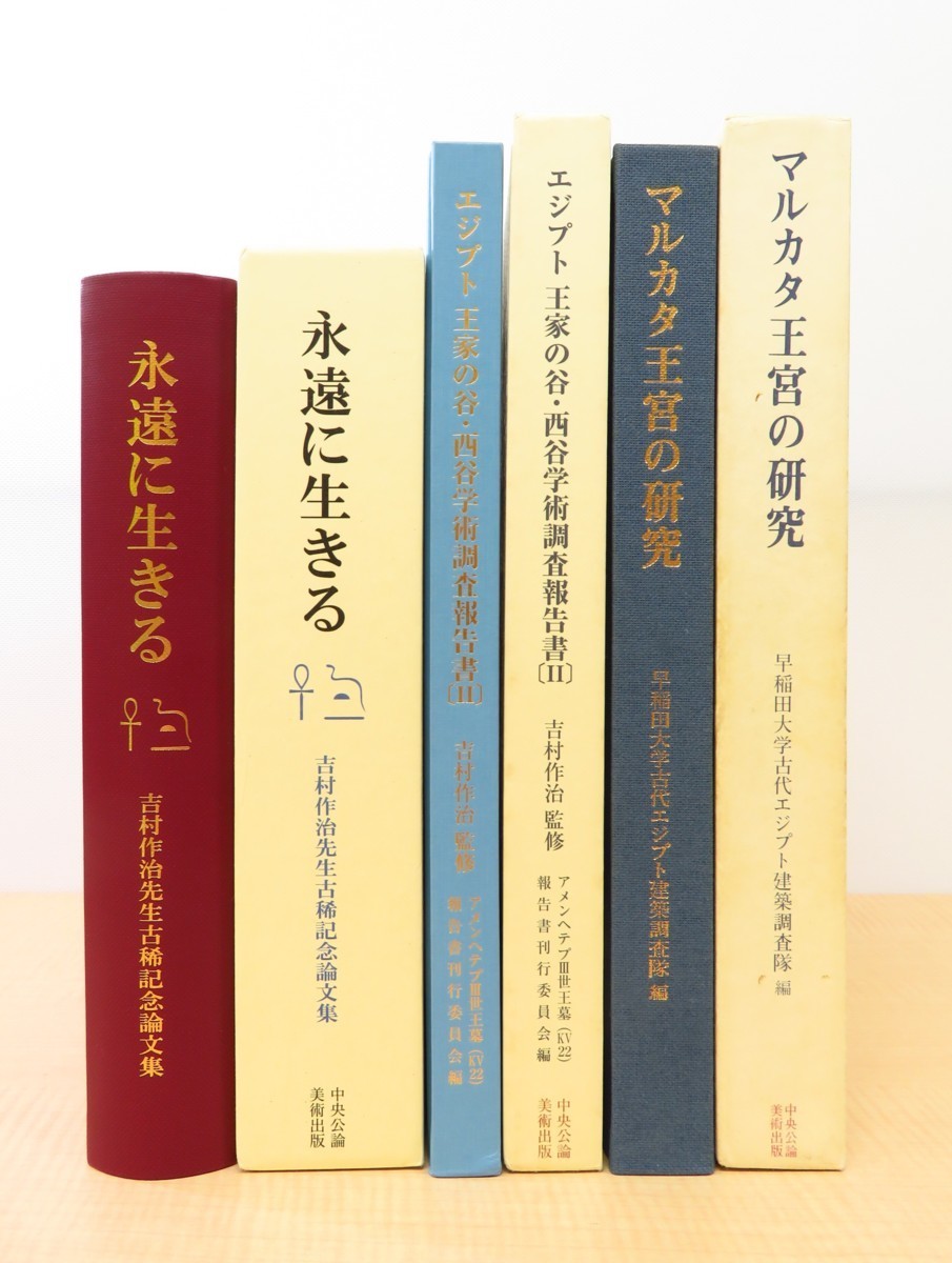 Un ensemble de trois livres liés à l'Égypte ancienne publiés par Chuokoron-Bijutsu Shuppan : Living Forever : A Collection of Essays Commémoration du 70e anniversaire du professeur Yoshimura Sakuji, Vallée des Rois et Nishitani : Rapport de recherche académique 2, et d'autres., Peinture, Livre d'art, Collection, Livre d'art