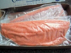 ^_^Sashimi ★ Суши ★ Сашими лосось [Premium] Атлантический лосось заполнение ★ Высококачественный Sarmonfile (Trim E) 10 кг ★ ☆