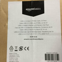 未開封品 Amazonベーシック USB2.0ケーブル 3.0m 24本セット(タイプAオス ? タイプBオス)_画像3