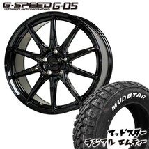 4本セット G-SPEED G-05 G05 軽量 18x7.0J 5/114.3 +48 MBK MUDSTAR radial M/T 235/55R18 マッドスター ホワイトレター MT フォレスター_画像1