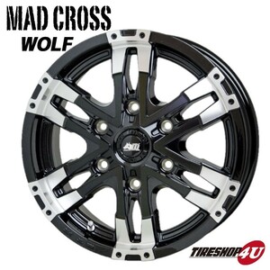 4本セット MAD CROSS WOLF ウルフ 16X6.5J 6/139.7 リムポリッシュ MUDSTAR RADIAL M/T 215/70R16 マッドスター MT キャラバン NV350