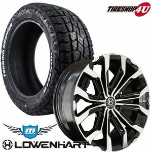 ホワイトレター 4本セット LOWENHART GXL106 20x8.5J 6/139.7 +20 レーベンハート MONSTA TERRAIN GRIPPER 265/50R20 プラド ハイラックス