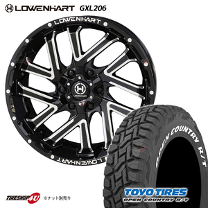 4本セット レーベンハート LOWENHART GXL206 16X6.5J 6/139.7 +38 TOYO OPENCOUNTRY R/T RT 215/65R16 109/107 ホワイトレター ハイエース