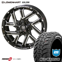 4本セット LOWENHART GXL206 レーベンハート 16x7.0J 5/114.3 +38 MONSTA MUD WARRIOR MT 235/70R16 ホワイトレター RAV4 デリカD5 CX-5_画像1