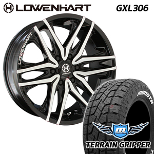 4本セット レーベンハート LOWENHART GXL306 20x8.5J 6/139.7 +10 MONSTA モンスタ TERRAIN GRIPPER 275/55R20 ホワイトレター A/T FJ など