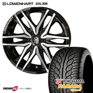 4本セット レーベンハート LOWENHART GXL306 22x9.5J 6/139.7 +20 ヨコハマ PARADA Spec-X PA02 305/40R22 プラド FJクルーザー 外径アップ