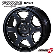 4本セット FORCE ORSA 18X7.5J 6/139.7 +35 マットブラック MUDSTAR WANPAKU M/T 235/50R18 ハイエース 200 マッドスター ホワイトレター_画像3