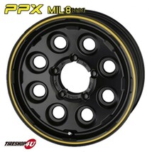 4本セット PPX MIL8 MIL:8 16x5.5J 5/139.7 +20 ブラック ヨコハマ ジオランダー M/T GEOLANDAR MT G003 185/85R16 ジムニー JB64 JB23_画像2