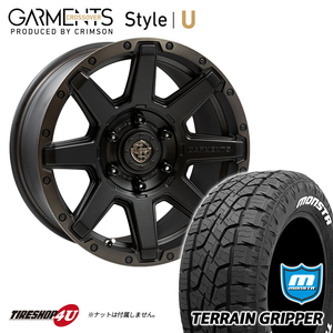 4本セット GARMENTS Style U 17X8.0J 6/139.7 20 MONSTA TERRAIN GRIPPER 285/70R17 ガーメンツ モンスタ ホワイトレター A/T FJクルーザー