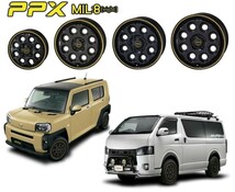 4本セット PPX MIL8 MIL:8 17x7.0J 5/127 +35 ブラック BFグッドリッチ オールテレーン T/A TA KO2 265/70R17 A/T AT ラングラー JL JK_画像3