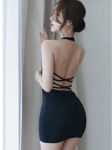 コスプレ衣装 キャバ嬢 胸元を開けOL制服キャバドレスワンピース