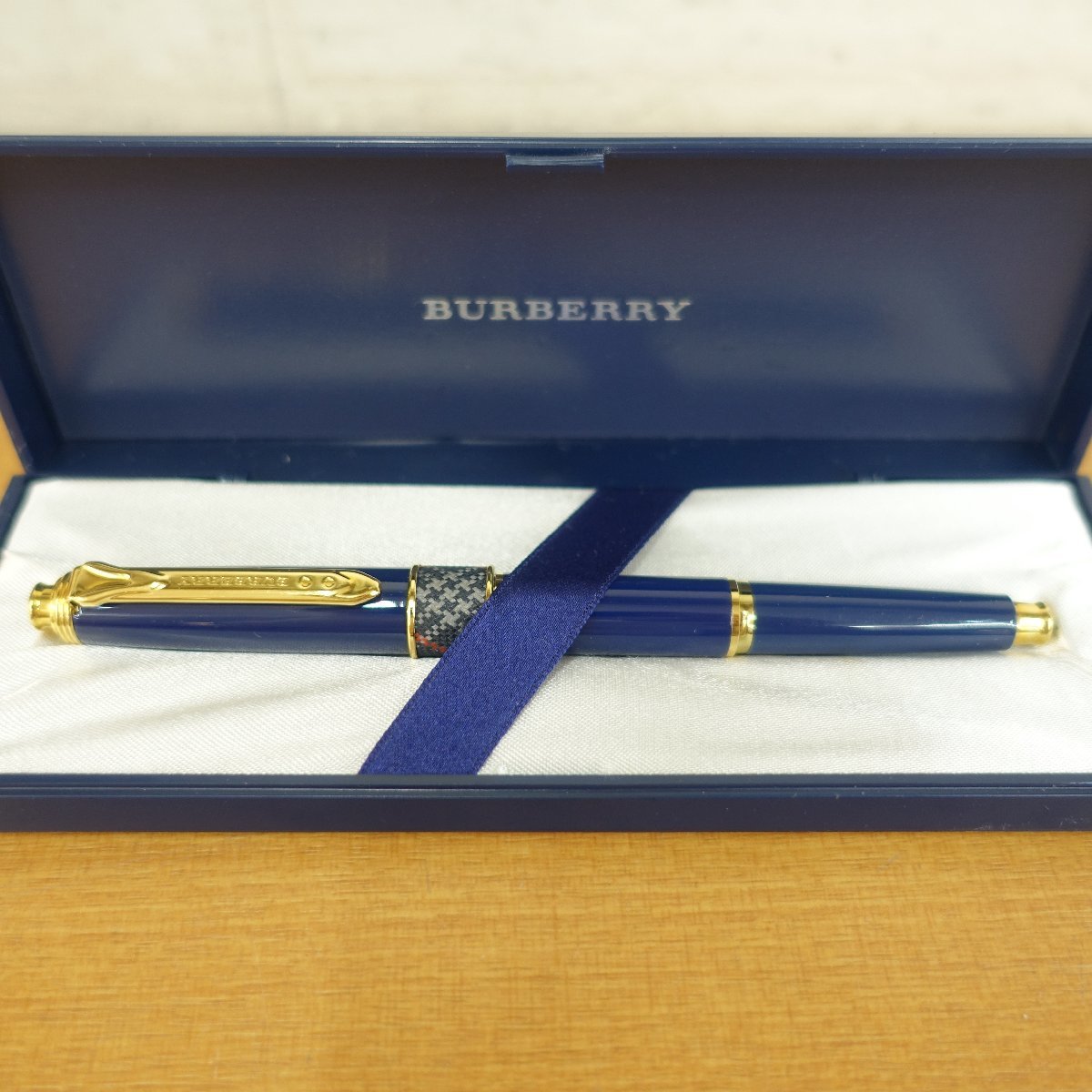 廃盤 BURBERRY ケリー 革張り キャップ式 シャーペン ボールペン 事務