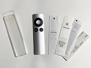 Apple Remote リモコン アルミニウム A1294 ケース・説明書付き 美品 送料無料 アップル 純正品 Mac用リモコン