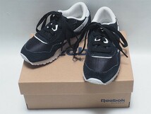 美品 リーボック クラシック 17cm ブラック CLASSIC CL NYLON スニーカー シューズ Reebok 管14403_画像1