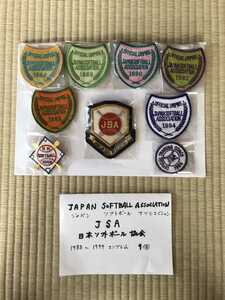 ジャパン ソフトボール アソシエーション エンブレム JSA 1988-1994 日本製ソフトボール協会