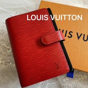 LOUIS VUITTON ルイヴィトン 手帳カバー エピ レッド スケジュール帳 システム手帳 ルイヴィトンエピブランド