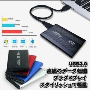 【USB3.0対応/ブラック】2.5インチ HDD SSD外付け USB接続