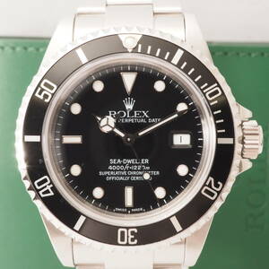 【本店O/H済】ロレックス シードゥエラー デイト Ref,16600 ROLEX SEA-DWELLER 4000ft/1220m SS 自動巻 黒 メンズ 男性 腕時計[P656634]ZS5