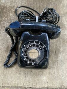 [ Japan electro- confidence telephone corporation ] black telephone [600-A1] Showa Retro goods 