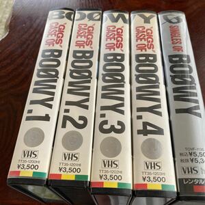 BOOWY GIGS CASE OF 1〜4セット& SINGLES OF VHSビデオ