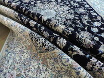 ペルシャ絨毯 カーペット ラグ ウール＆シルク 手織り 高級 ペルシャ絨毯の本場 イラン ナイン産 大型サイズ 312cm×217cm 本物保証 直輸入_画像6
