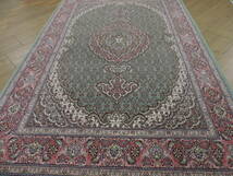 ペルシャ絨毯 カーペット ラグ ウール&シルク 手織り ペルシャ絨毯の本場 イラン タブリーズ産 マヒーデザイン 玄関マット 155×103cm_画像2