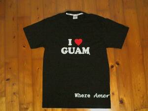 ☆I LOVE GUAM☆アイラブグアム★プリント半袖Tシャツ コットンＴシャツ XS 黒 ブラック