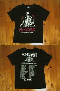 ★色落ち有☆シャンク☆SHANK☆Baitfish Attitude Tour 2014☆両面プリント 半袖Ｔシャツ S 黒 ブラック コットンTシャツ