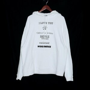 未使用 ラフシモンズ RAF SIMONS 21SS REGULAR FIT HOODIE I LOVE YOU 復刻 プルオーバーパーカー White S 211-M163A-19003-0010 /T /Z