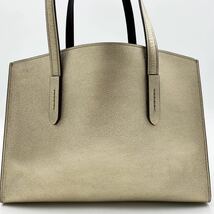 1円〜 【未使用級】入手困難品 COACH コーチ メンズ バッグ 検 ビジネス トートバッグ ショルダー 2way レザー シルバー系 メタリック_画像3