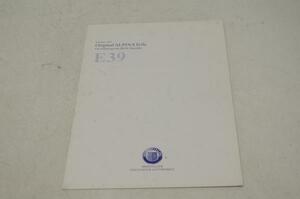 H5346/ BMW E39ps.@ country Alpina price parts list catalog rare ALPINA