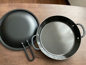 パール金属 両手 グリルパン 20cm 蓋付 レシピ付 IH対応 鉄製 ラクッキ