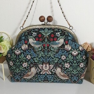 ウィリアムモリス がま口バッグ ハンドメイド