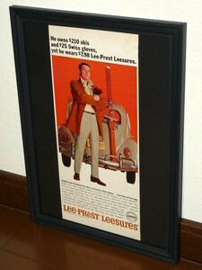 1965年 USA 60s 洋書雑誌広告 額装品 Lee リー Prest Leesures (A4size) / 検索用 店舗 ガレージ ディスプレイ 看板 装飾 VW ワーゲン