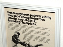 1978年 USA 洋書雑誌広告 額装品 Champion チャンピオン (A4size) / 検索用 Honda CR250 ホンダ Marty Tripes 店舗 ガレージ ディスプレイ _画像2