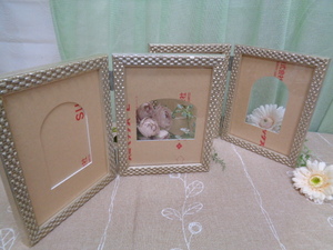  gold . join picture frame picture frame small articles decoration remake 2 piece set unused goods 