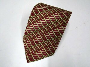 V0685: Italy made TRUSSARDI Trussardi necktie / red / silk total pattern :135