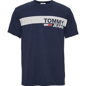 * 2点のみ 新品 TOMMY HILFIGER トミーヒルフィガー Tシャツ ロゴT カットソー Tommy Hilfiger Essential Box Logo Navy / L *