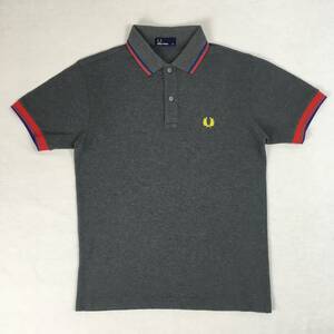 FRED PERRY フレッドペリー ポロシャツ FZ1314 Mサイズ 日本製 グレー 鹿の子 半袖シャツ