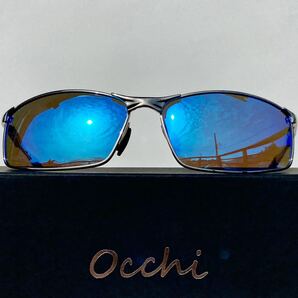 新品 OCCHI 偏光サングラス レンズUV400 軽量 ブルーミラー
